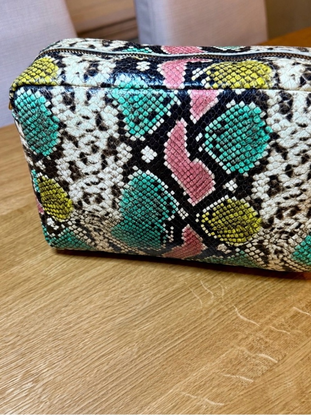 Clare V Marisol with Front Pocket - Pastel Painted Snake original $400 - Picture 9 of 13